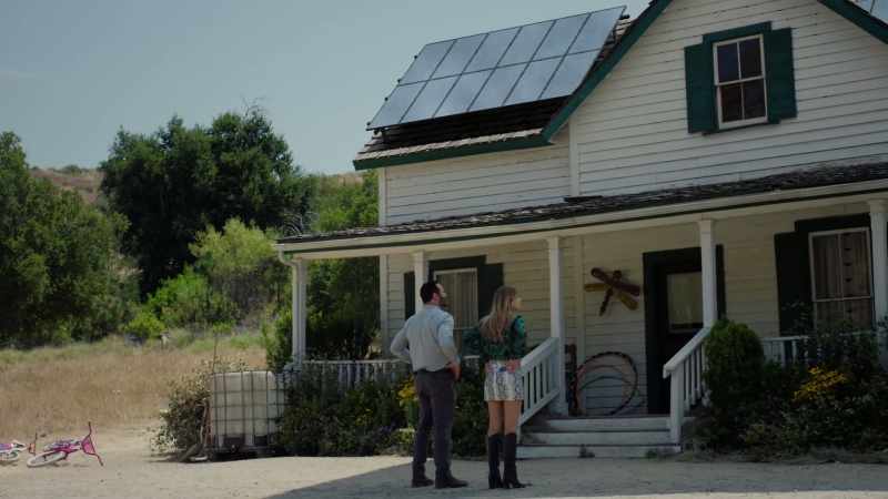Well, look at this. Solar panels, rain barrels, compost bin