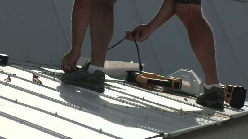 We're actually putting a solar-powered vent in the roof