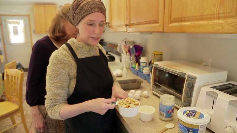 We're going to grind the macadamia nuts into a butter