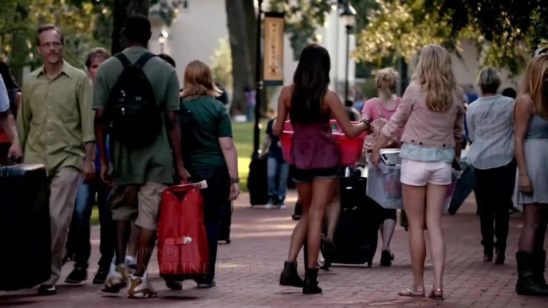 We're in college, Caroline