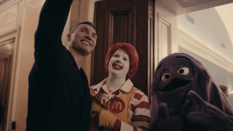 We're just hanging out, me and Grimace