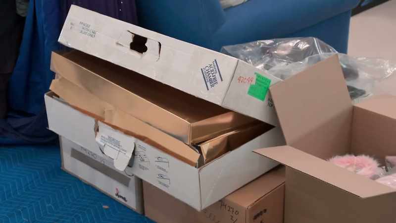 We're just moving in, so I spread out all the boxes and everything
