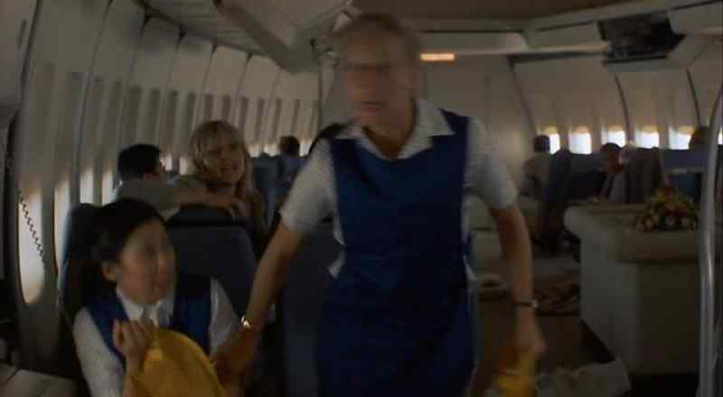 We're leveling. Into emergency drill. Please stay in your seats!