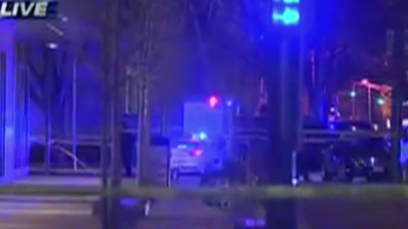 We're seeing police running, guns drawn