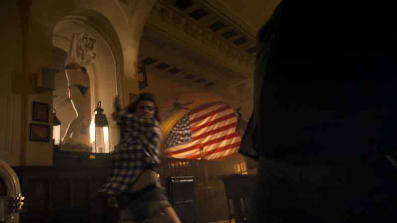 (WHACK, GUNSHOTS)