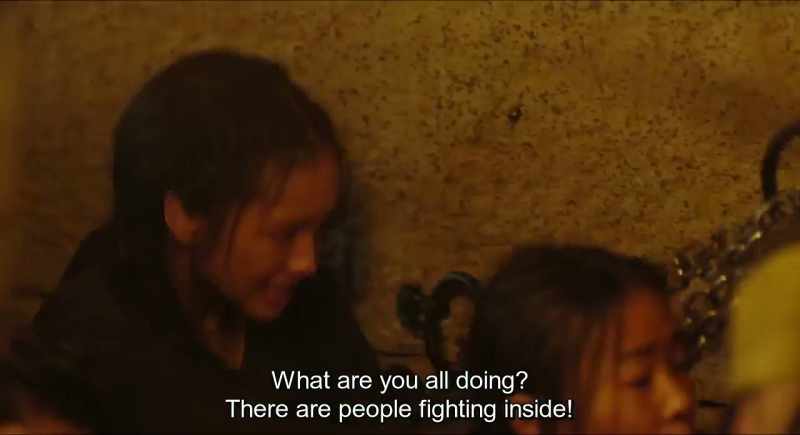 What are you all doing? There are people fighting inside!