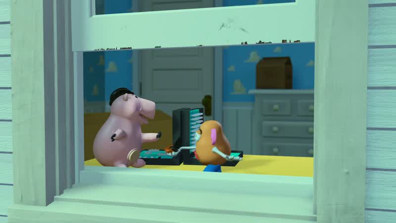 Hey Son of a building blockIt's Woody He's in the psycho's bedroomH H Hi Everyone It's WoodyWoody You're kiddingWoodyWe're gonna get out of here BuzzBuzzHey look WoodyOh boy am I glad to see you guysI