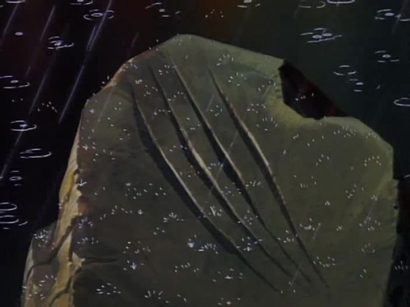 What could be strong enough to leave claw marks in solid stone?