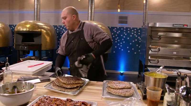 What he did with the dough on the grill