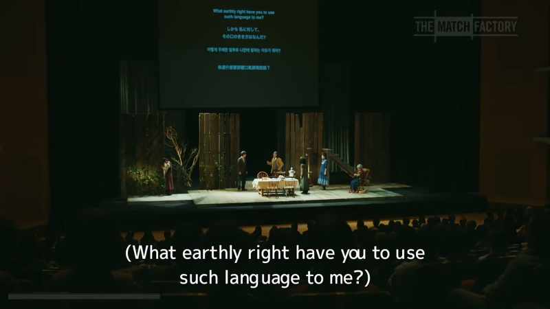 (What earthly right have you to use such language to me?)