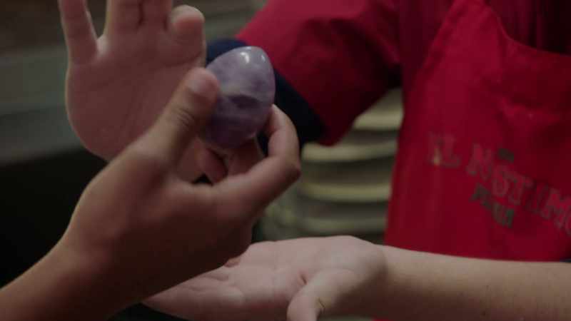 What is it? - It's a marble egg, man