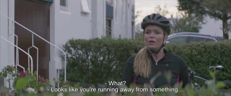 What? - Looks like you're running away from something