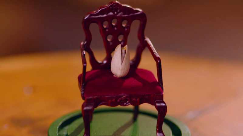 What? Oh, pistachio. You're getting upset?