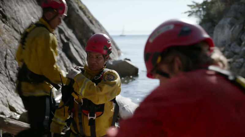 What? You guys came down the cliff together?