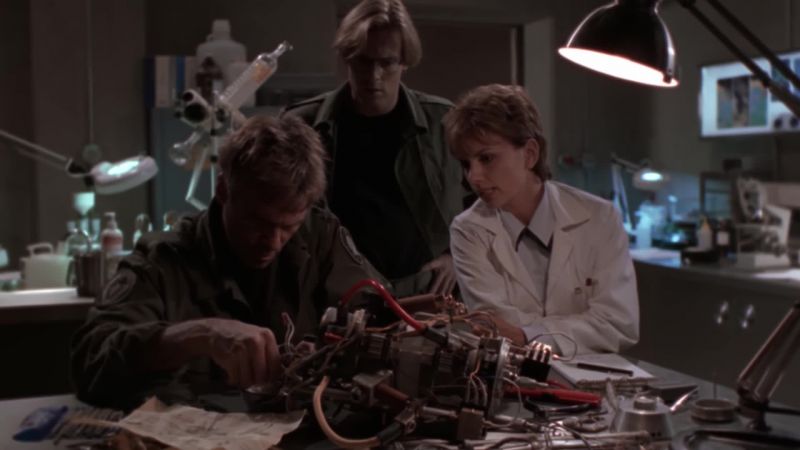 What's he doing now? - Building something