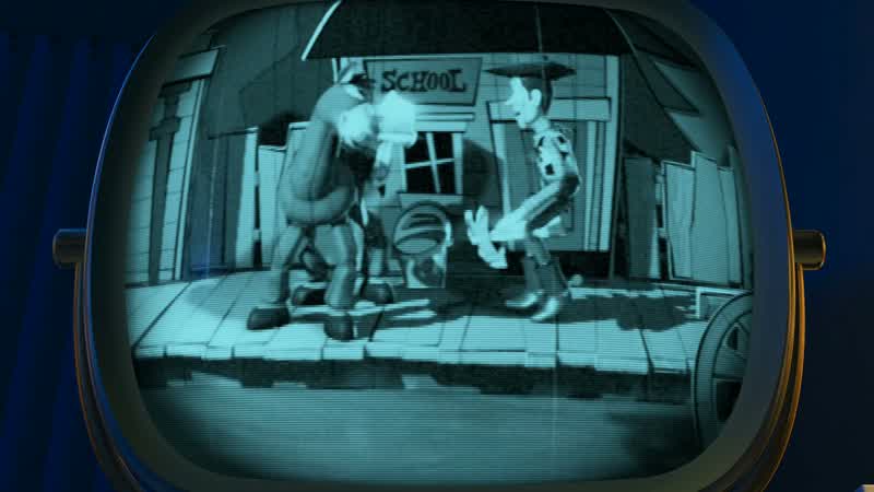 What's thatJessie and Prospector are trapped in the old abandoned mineand Prospector just lit a stick of dynamite thinkin' it was a candleand now they're about to be blown to smithereensMmm hmmRide