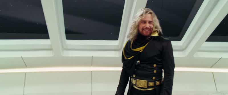 Hey hey Zaphod what's with the two head thingOh yeah Apparently you can't be president with a whole brain