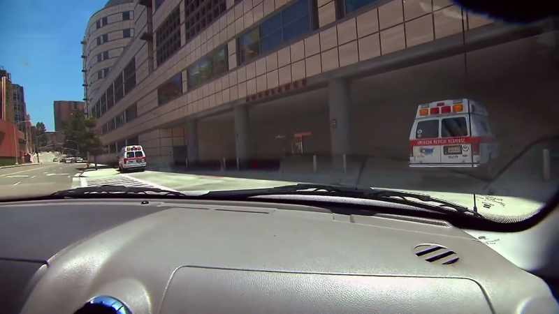 When we arrived at the hospital and proceeded inside