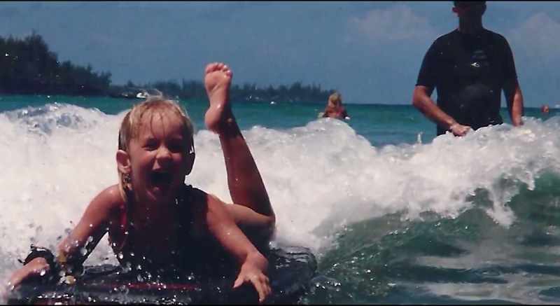 When she caught her first wave on her own