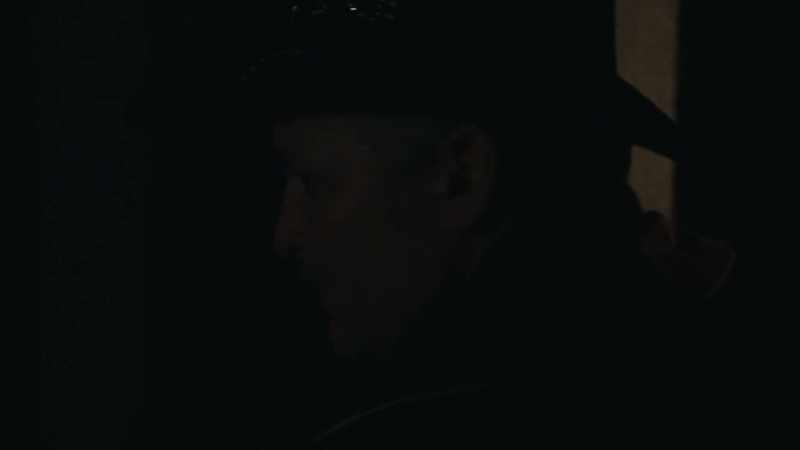 When Father Ruben enters, the light stops flashing