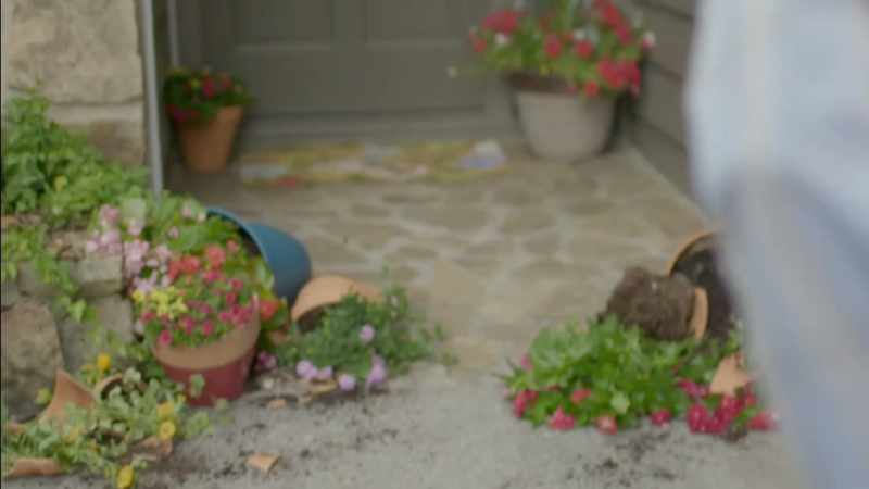 When we first walked up to the front porch