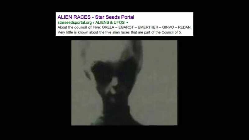 When you Google ET or alien council of five