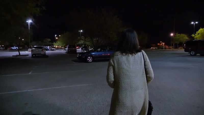When she got into her car, the individual