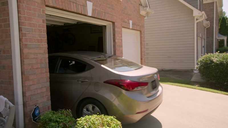 When I come home, I pull in the garage