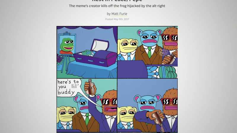 When I had first seen Matt's death of Pepe comic