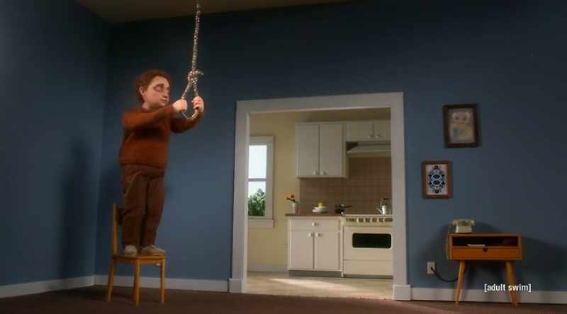 When I got it around my neck, the ceiling fell in