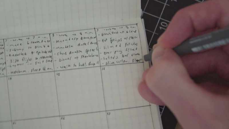 When I got home, I tried to write everything