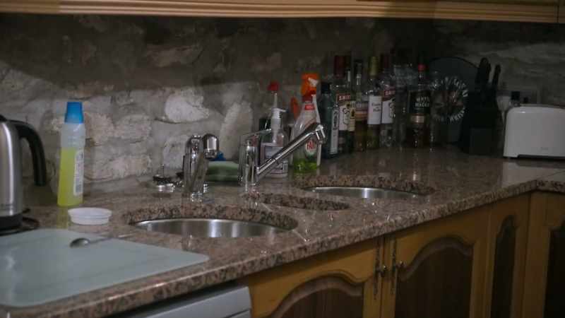 When I was in here once, I was washing a pot