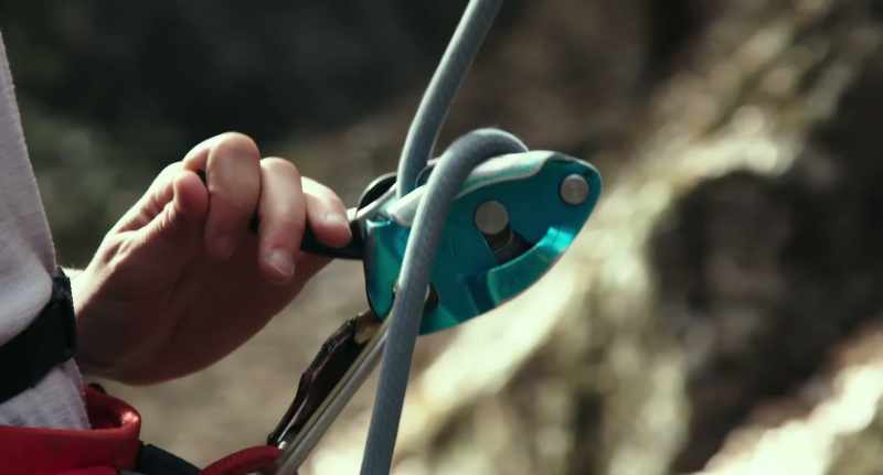 When I was lowering Alex, I was watching him come down the final section and the rope