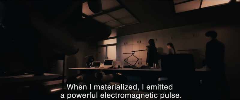 When I materialized here, I emitted a powerful electromagnetic pulse