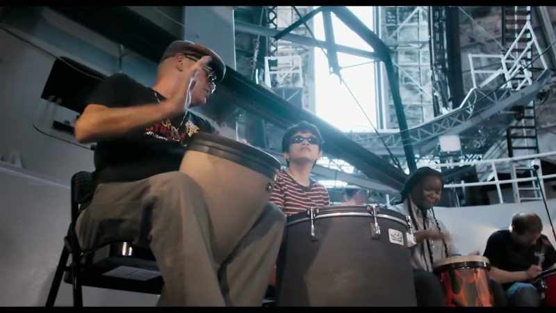 When I play drums at the drum circle
