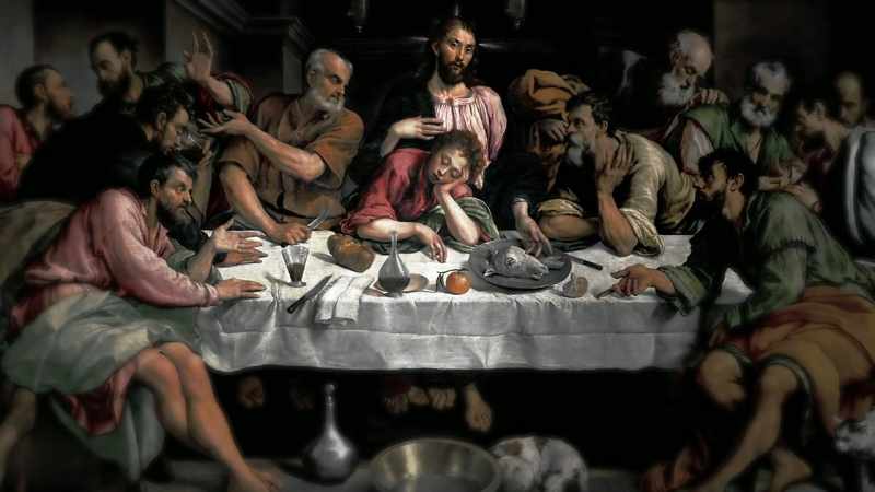 When you look at the last supper in the gospels