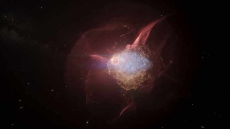 When we look at the light from distant supernova explosions