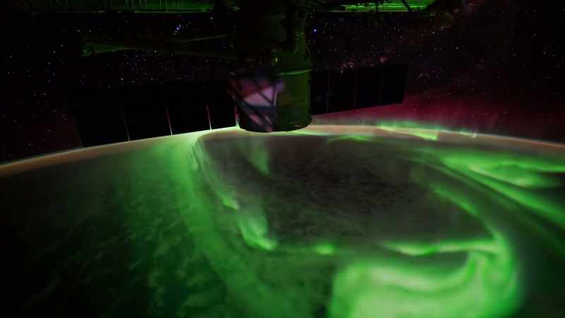 When we look down at the aurora it's all the more