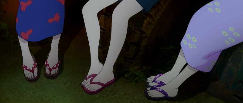 When Nikuko's drunk, she squints her eyes and gets droopy eyelids
