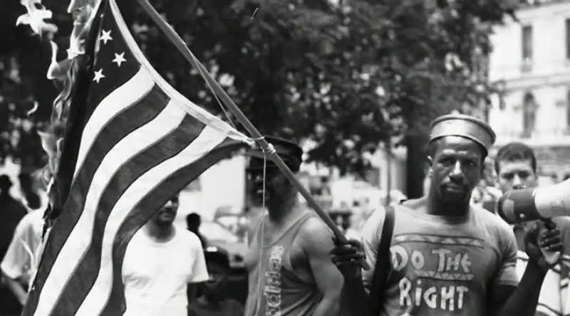 When people burn flags, they got arrested for inciting violence