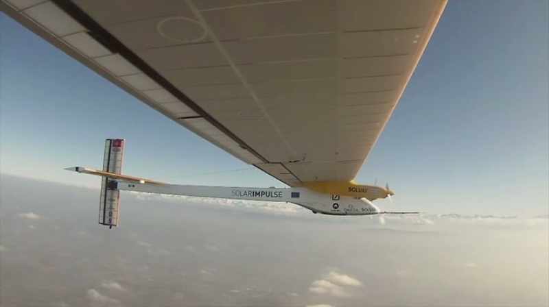 When piccard's grandson flew around the world in that plane