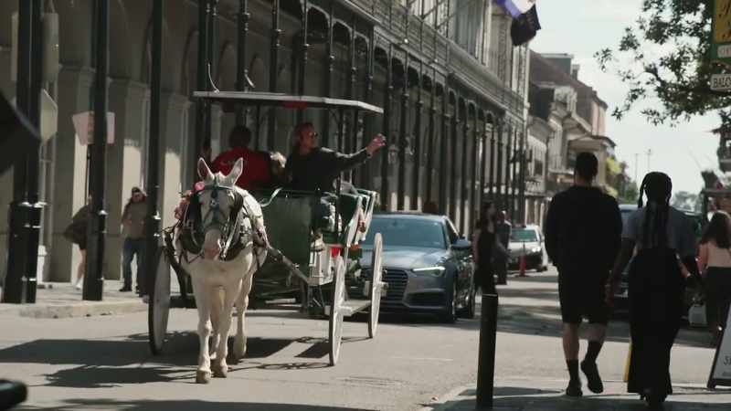When we ride through the city