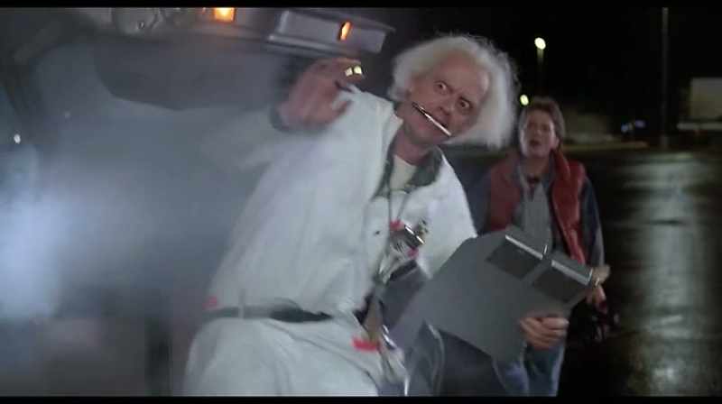 When you see doc brown introduced in back to the future
