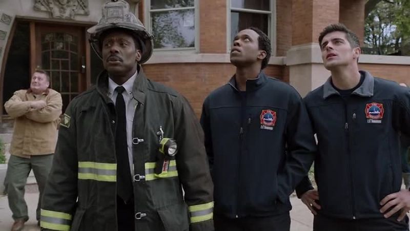 When Severide drops his line, take up the slack