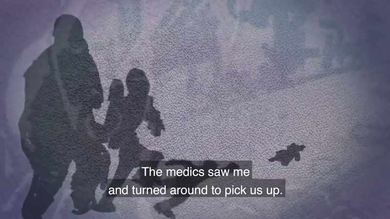 When the ambulance saw us, it turned back
