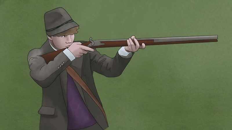 When the gun fires, an explosion in the shell