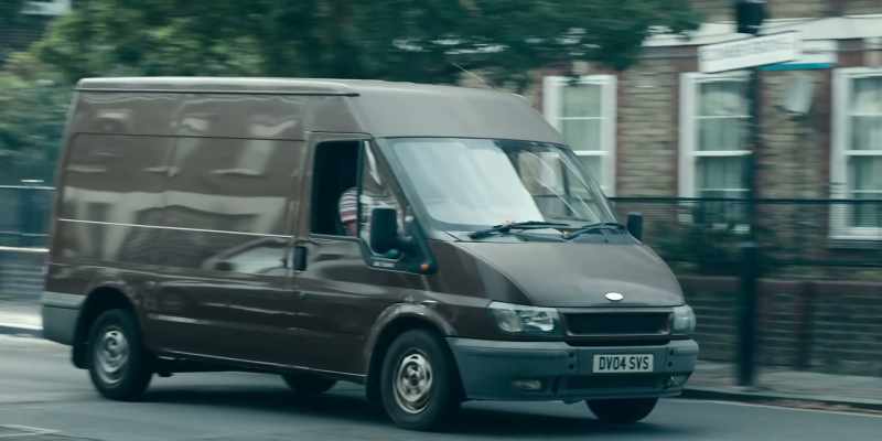 When the van hit him, the car was turning