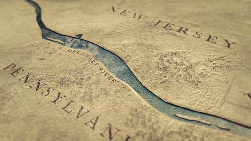 � When Washington's forces land in New Jersey, it's 3 a. m