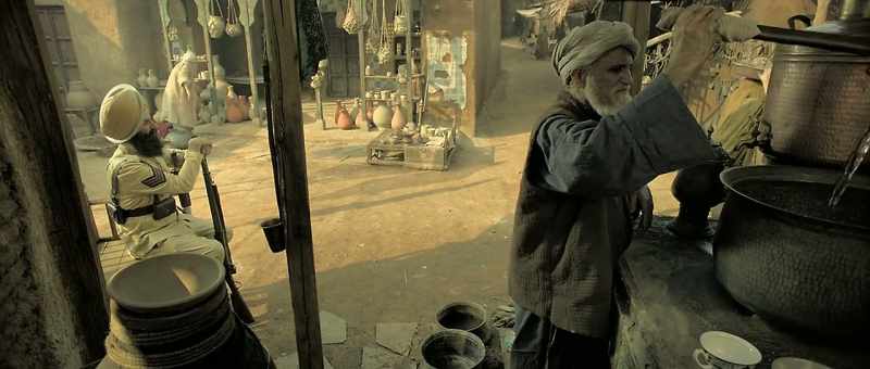 Where are all the villagers carrying stones?