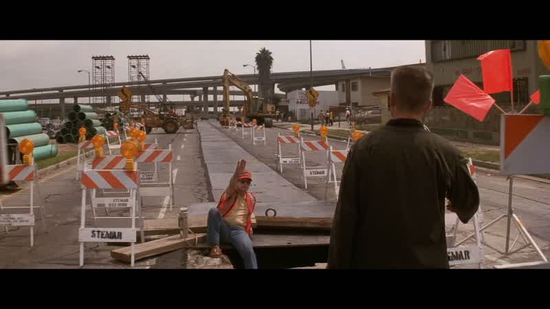 You can't come this wayWhat are you doingFixing the street What does it look likeTwo days ago it was fineYou're saying it fell apart in two daysWell I guess soPardon me but that's bullshitI don't